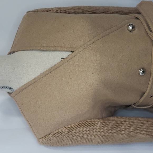 𝅺DIESEL Galore Wool Knit Sleeves Overcoat Long Wrap - Picture 5 of 12